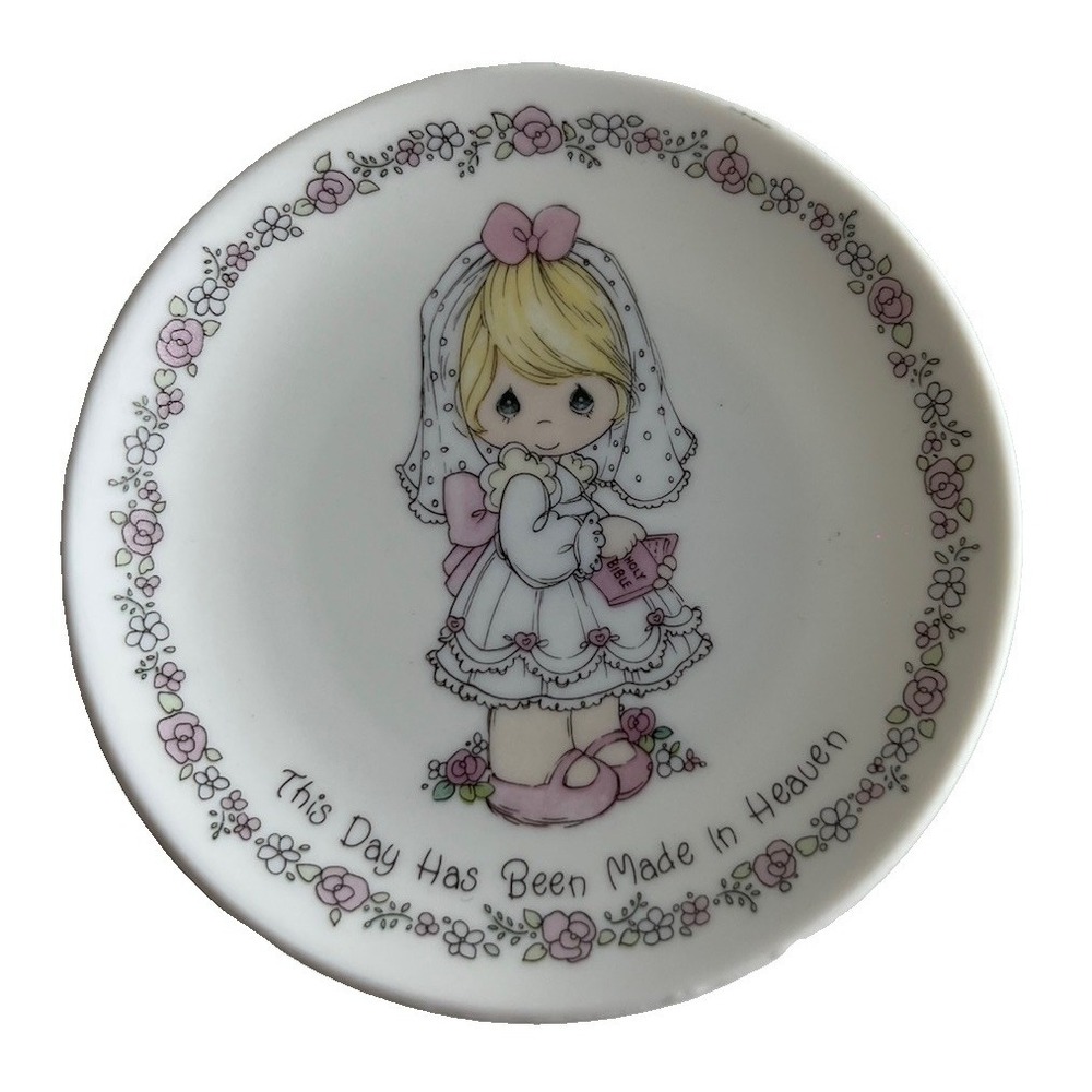 (2)Vintage 1990 Precious Moments "This Day Has Been Made In Heaven" Miniature'